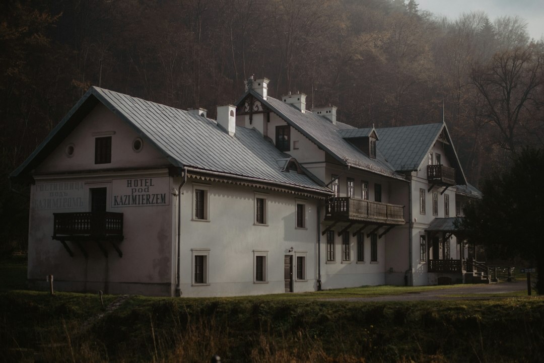 old house in fog